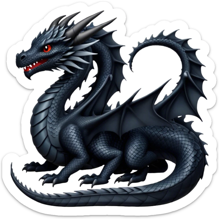 Black dragon sticker
