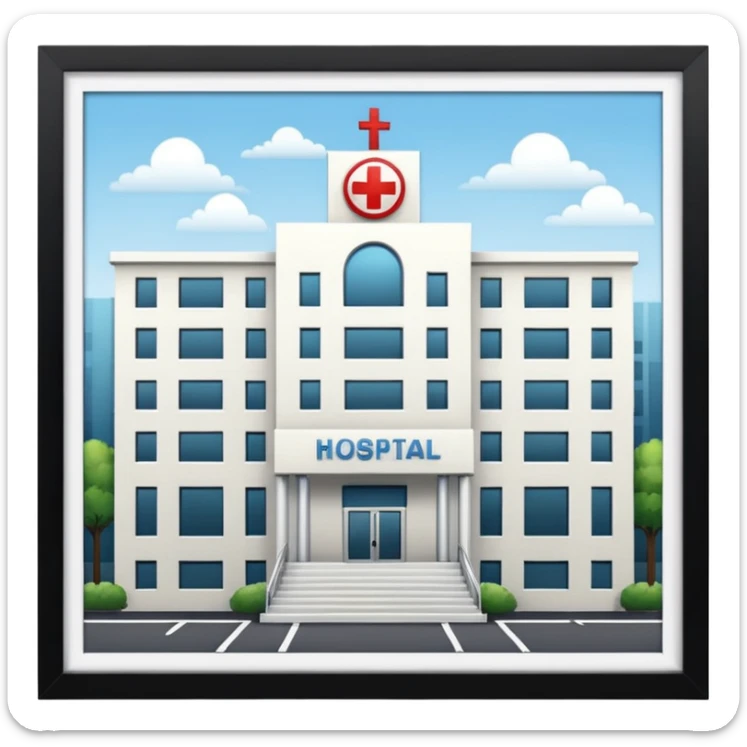 white hospital sticker