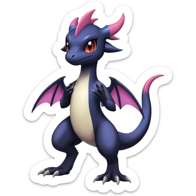 Shiny Cute Cool Salandit-Absol-Noibat-Noivern-Hybrid (Full body) sticker