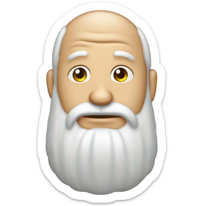 un papá con nubeles en la cabeza muy pensativo sticker