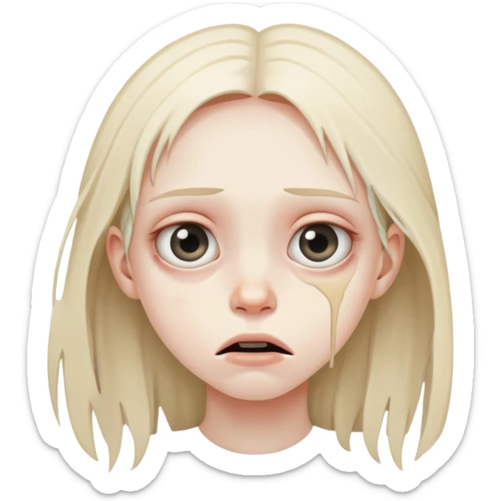 STARVING girl so hungry hasn’t eaten food in so long  sticker