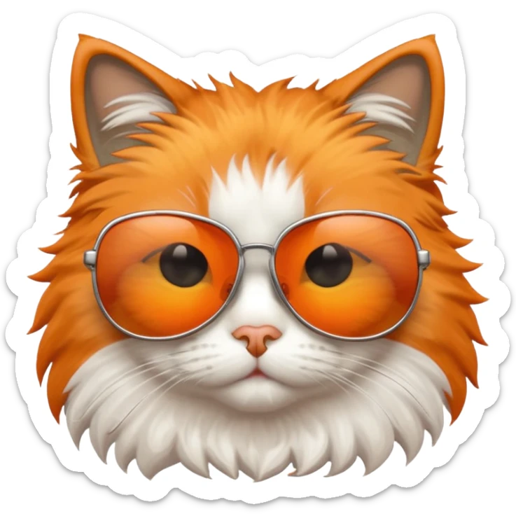Cat with sunglasses sticker
