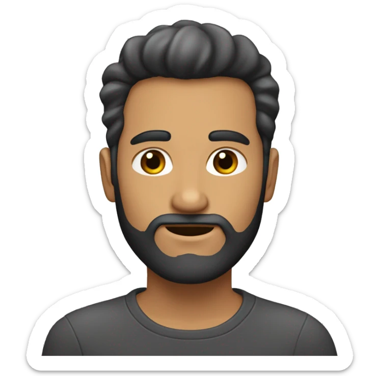 dos hombre pelo gris y barba de candado y hombre oelo negro y barba de candado sticker