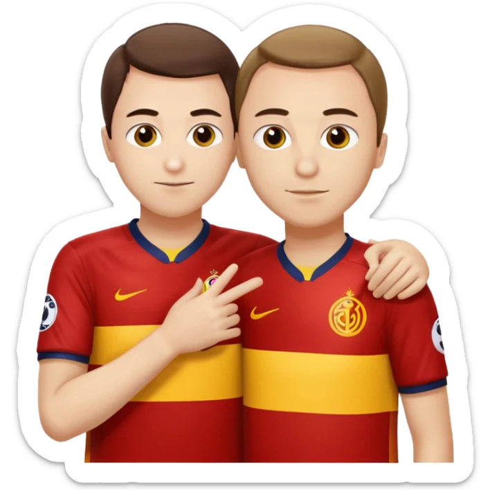 Galatasar lı bir taraftar fenerli bir taraftara sarırıp sus işareti yapıyor sticker