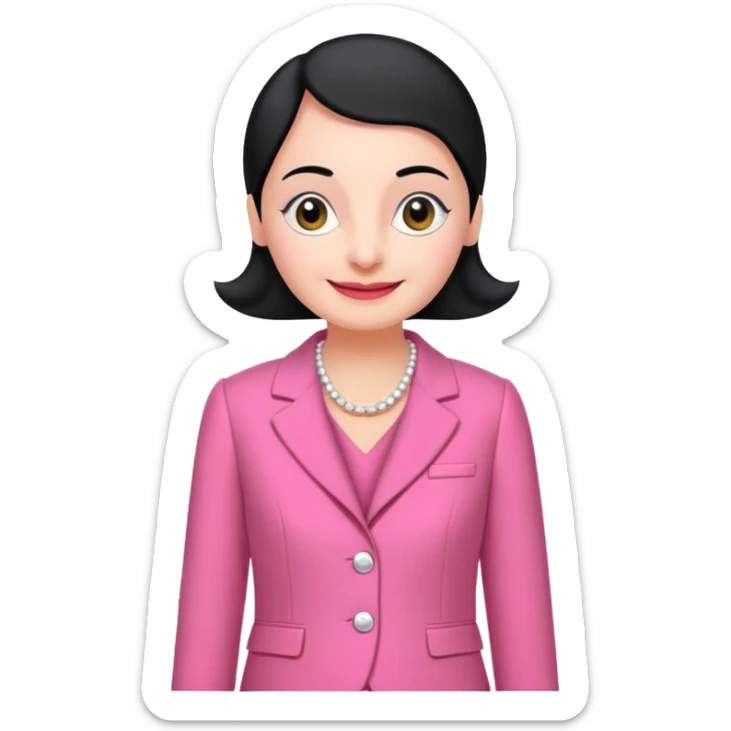 pingu mother wearing the pink chanel suit the Jackie kenddy wore sticker