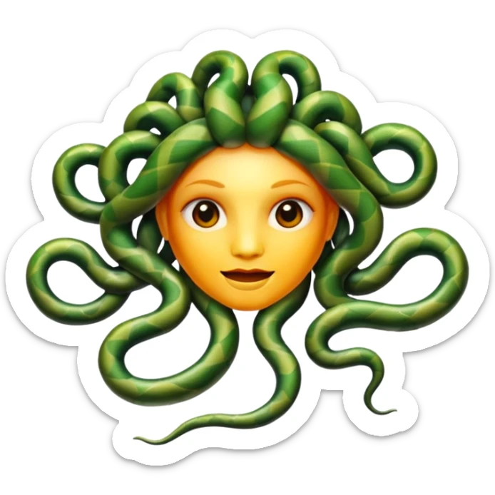 Medusa snake are made of jelly  sticker