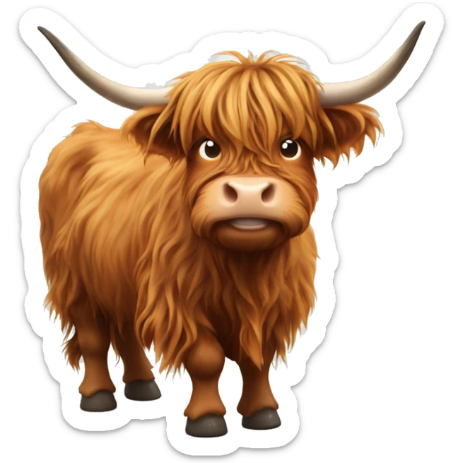 highland cow sticker