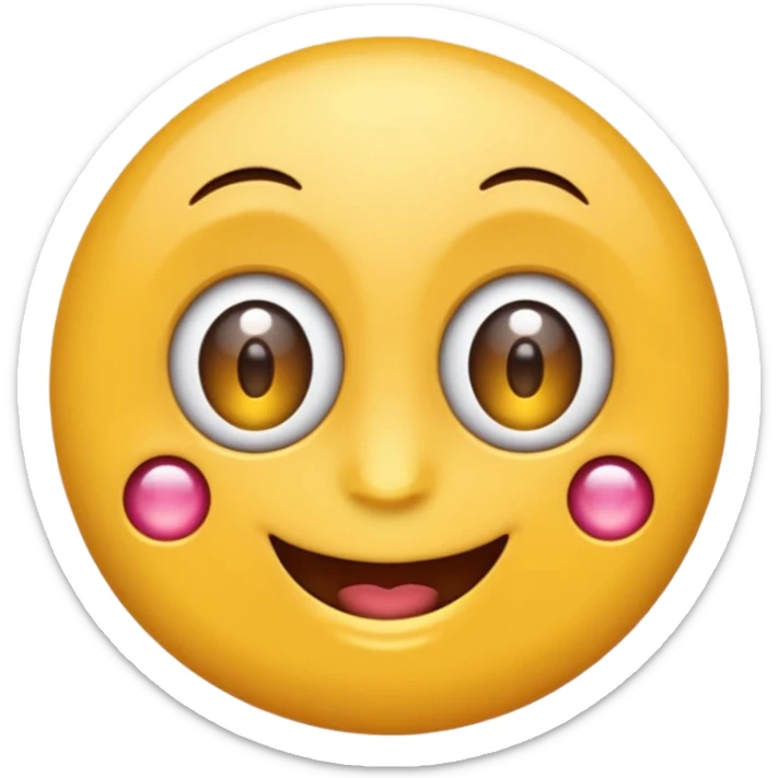emoji sonriendo exagerado con los ojos cerrados y que sea cute sticker