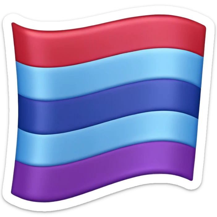 flag with these 3 colors 🟥🟪🟦 sticker