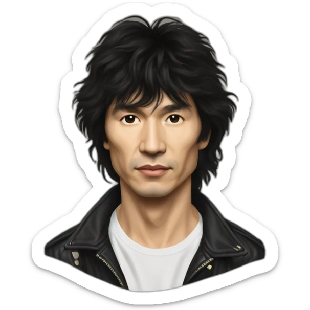 generate a text describing-the life and work of viktor tsoi, the legendary rock musician and leader of the band "kino" sticker