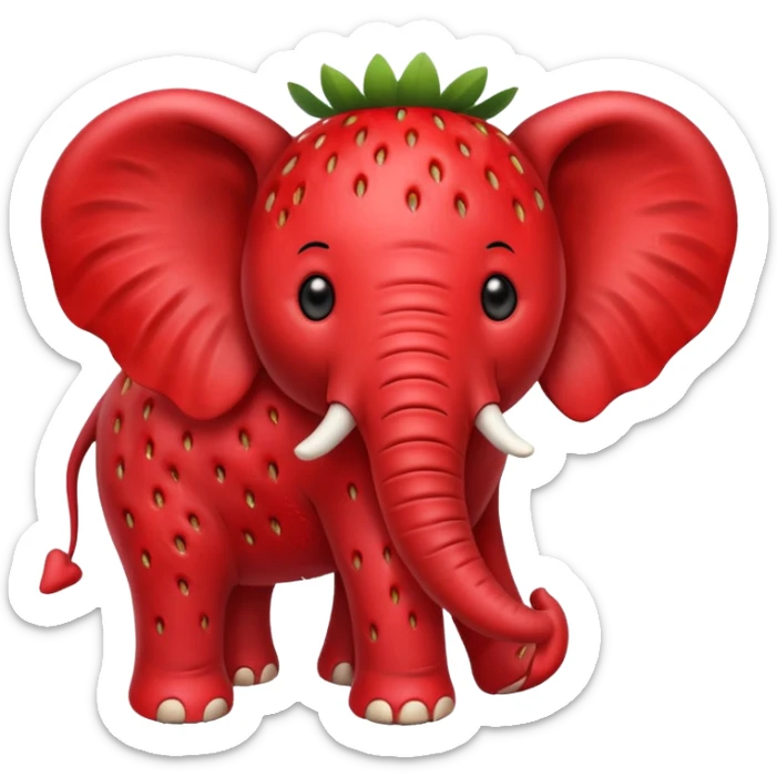 Strawberry Elephant sticker