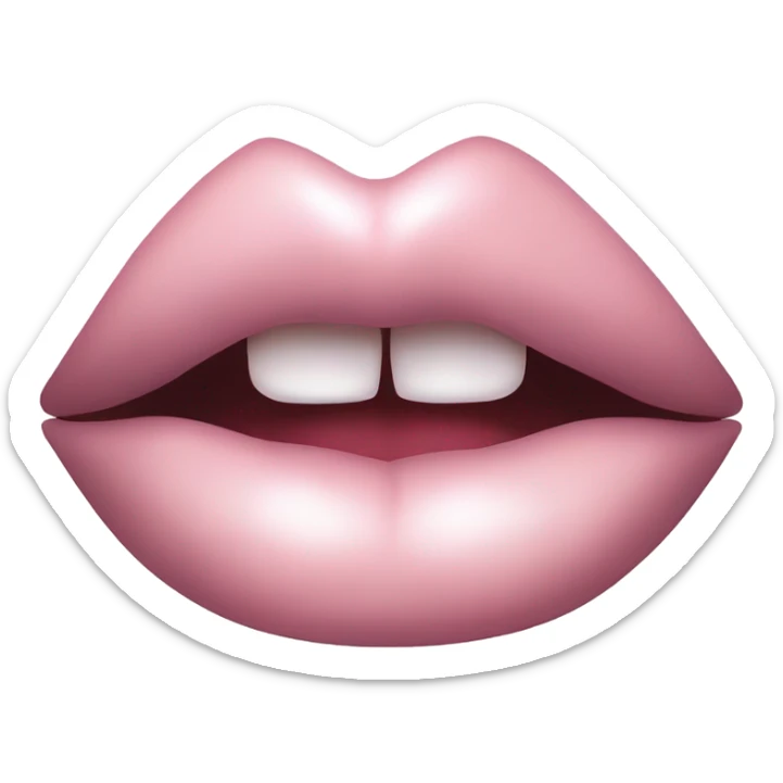 Vampire light pink lips sticker
