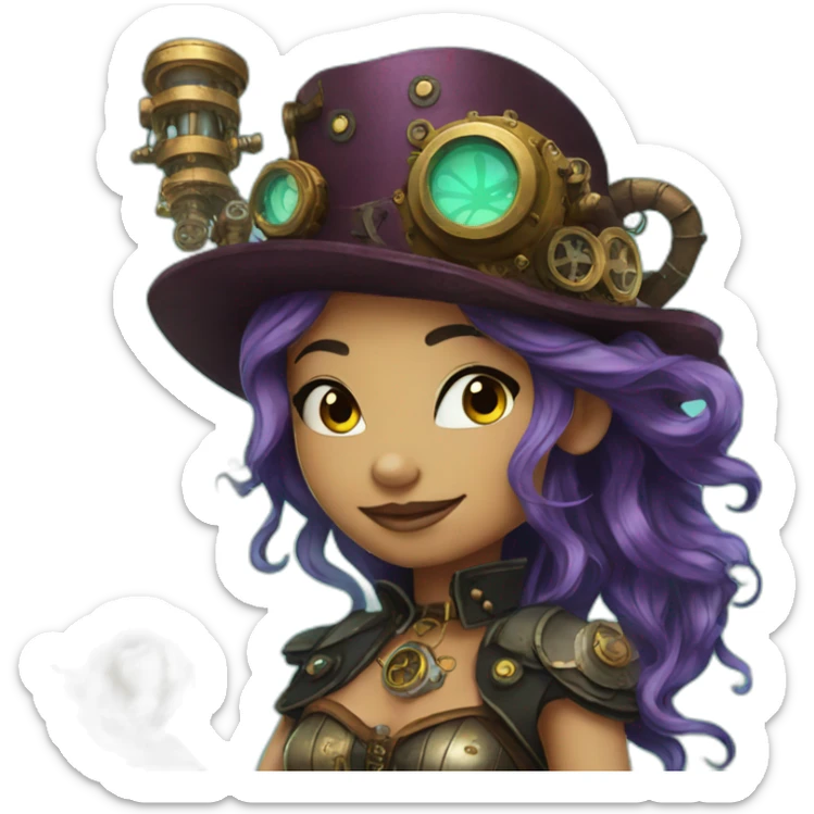 steampunk mermaid sticker