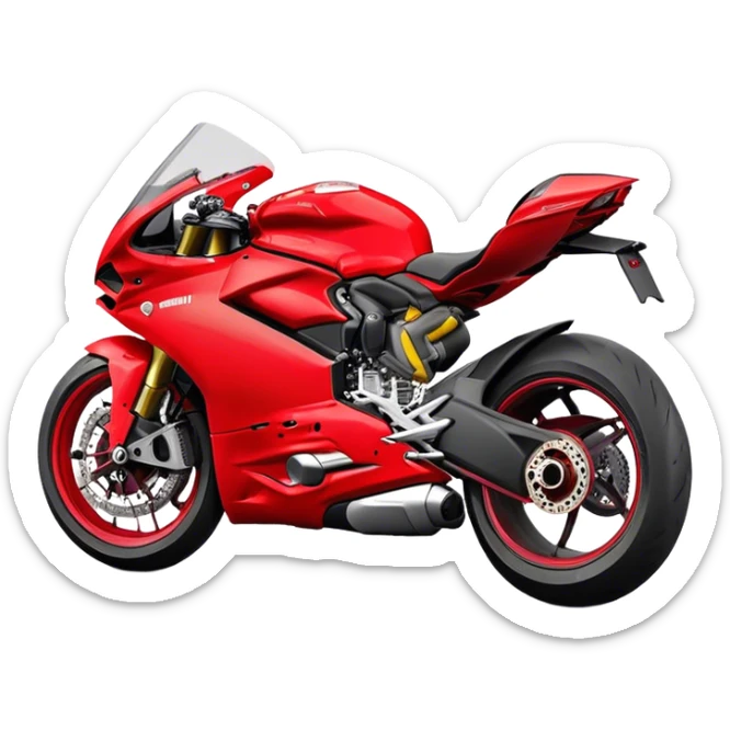 Ducati Panigale (Sportbike) - Ducati Panigale V4 (Model Year: 2022) (Iconic colour: Red) sticker