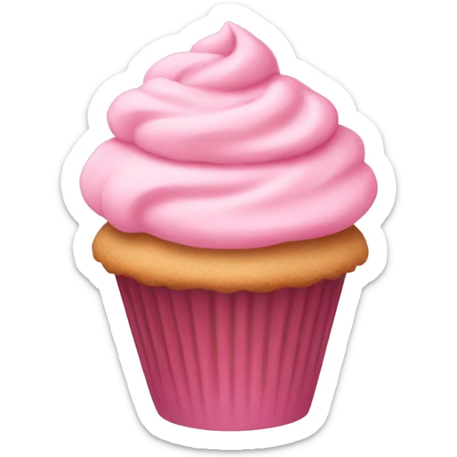pastel pink cupcake sticker