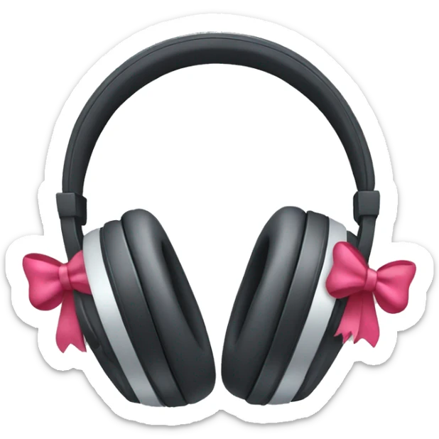 Headphones with bows sticker