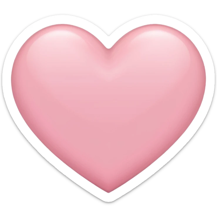 light pink heart sticker