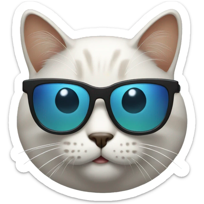 Cat with sunglasses sticker
