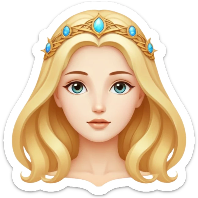 closeup head portrait of universe goddess Sophia with pretty perfect feminine attractive face, cosmic beauty with detailed delicate facial features, head only isolated, no body sticker