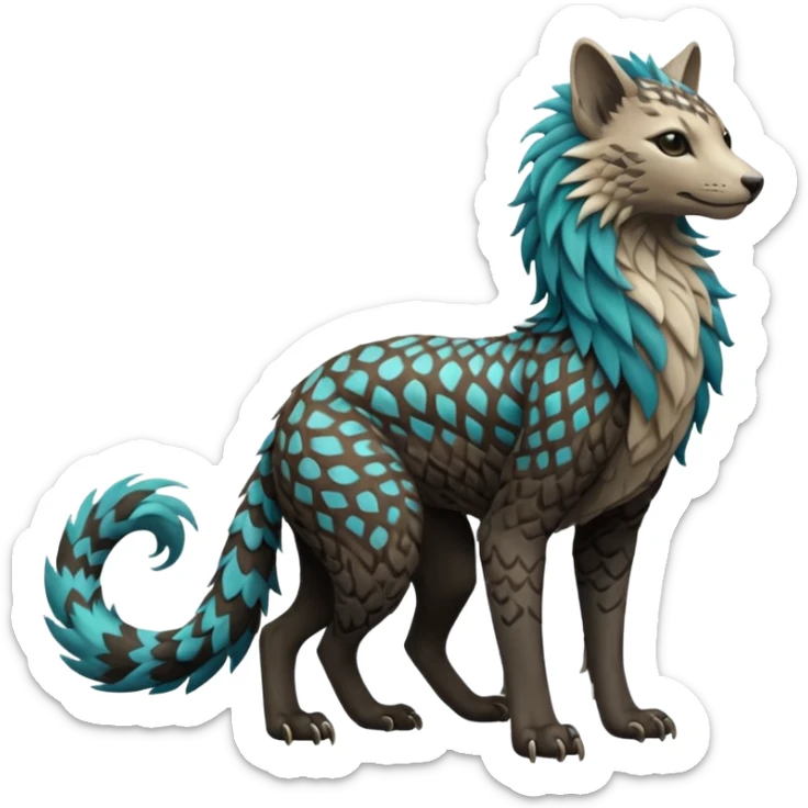Modern Realistic Rare Fantasy Vernid-Trico-species by LiLaiRa full body sticker