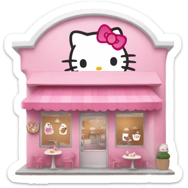 Hello kitty cafe sticker