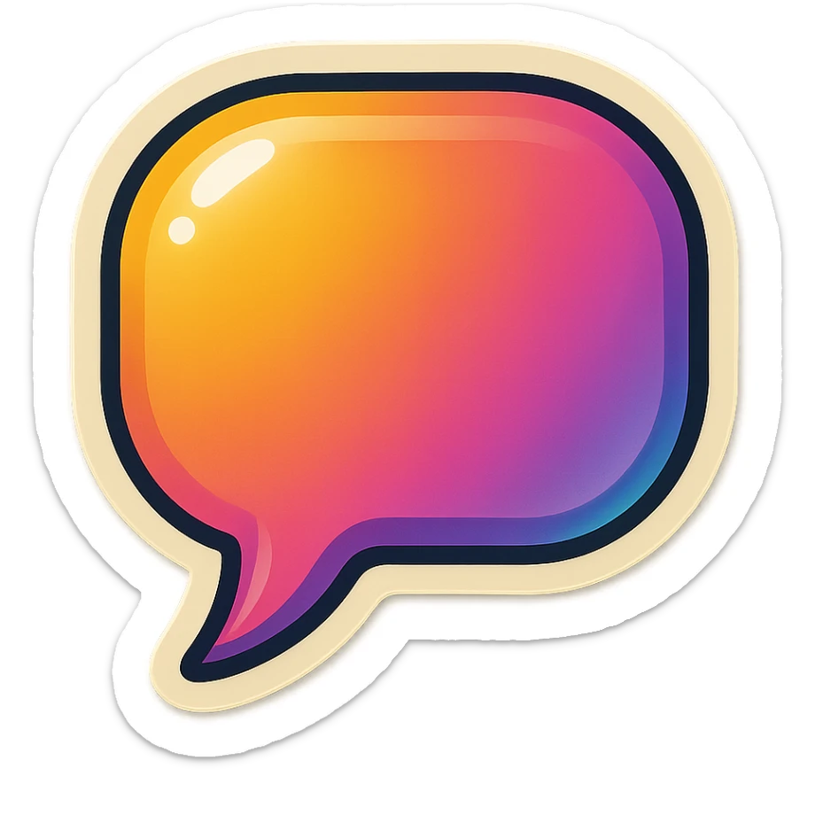 speach bubble sticker