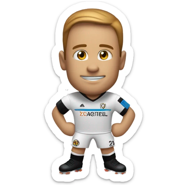 pila duracell futbolista metiendo un gol sticker