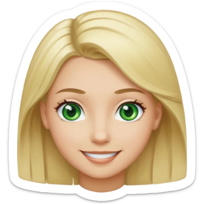 Girl blonde Green eyes man dark Hair blue eyes sticker