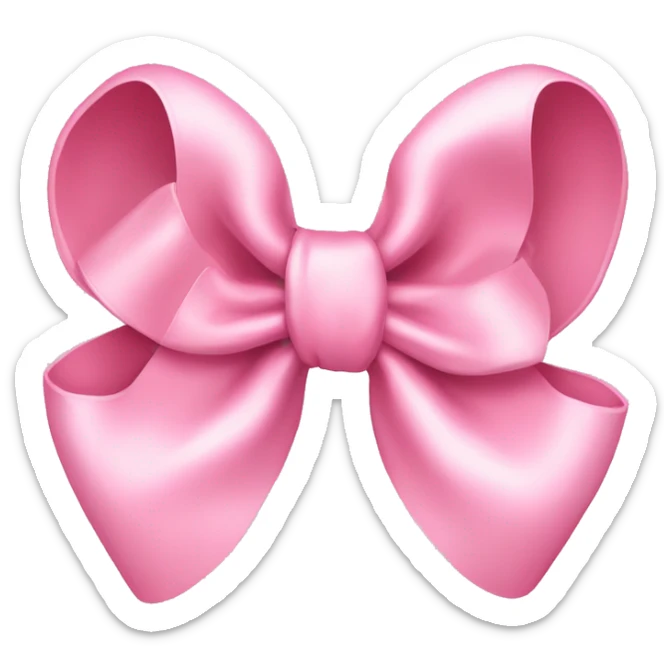 Baby pink bow sticker