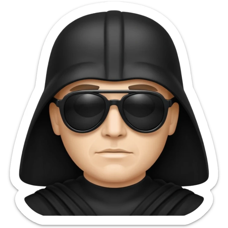 Dark vador Ève-Charlotte des lunnettes noires sticker