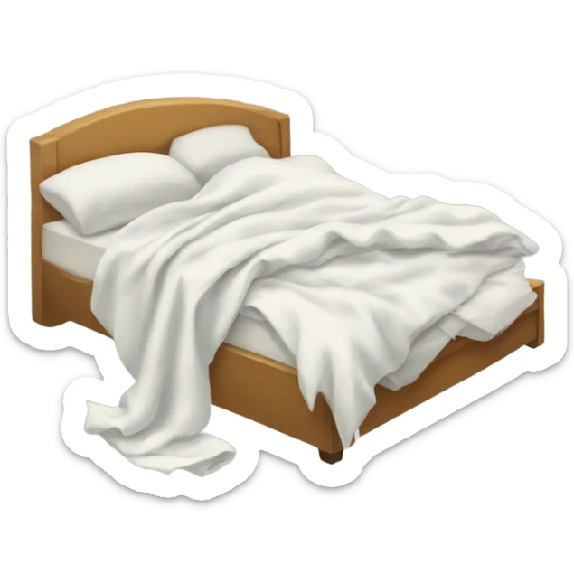 Messy bed sticker