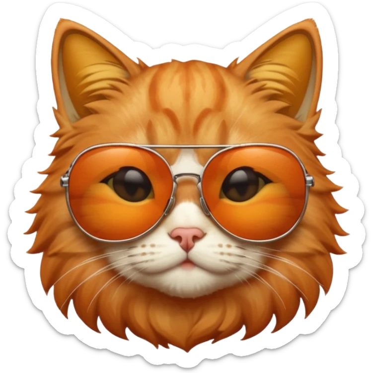 Cat with sunglasses sticker