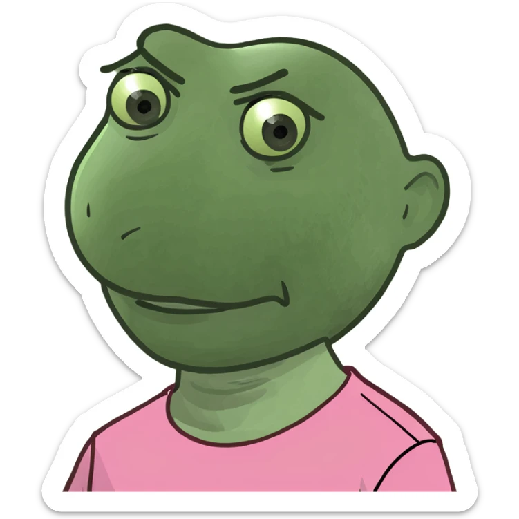 girl with brown hair, hazel eyes, light tan skin, pink shirt sticker