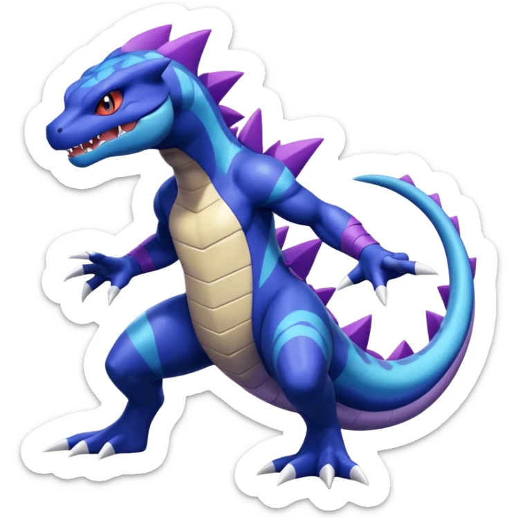 Inteleon-Feraligatr-Greninja-fusion (full body) sticker