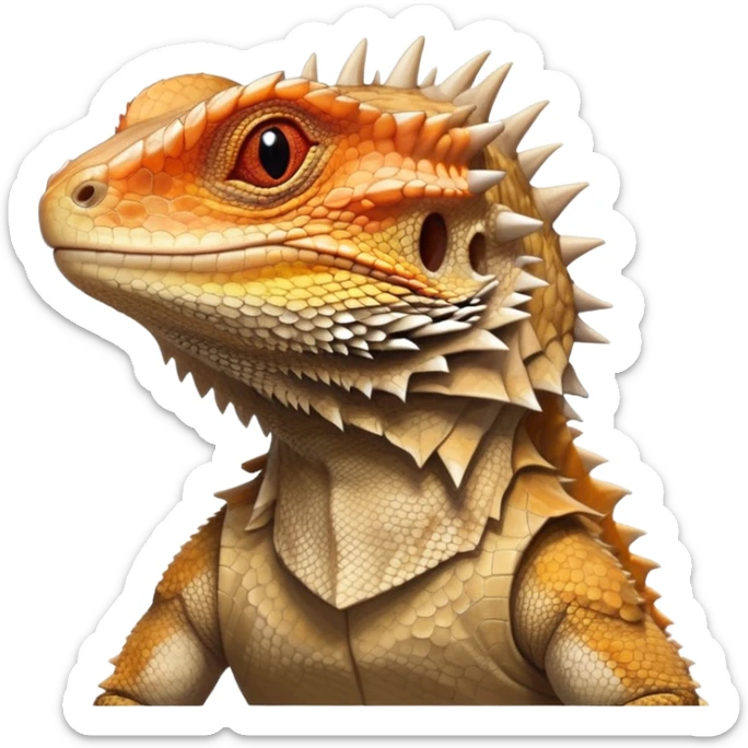 cinematic-noble-bearded-dragon-portrait-emoji,-poised-and-regal,-with-a-robust,-angular-build-and-a-textured,-scaled-hide-in-earthy-olive-and-sandy-tones,-a-prominent-spiky-'beard'-beneath-its-chin-and-a-keen,-alert-gaze,-simplified sticker