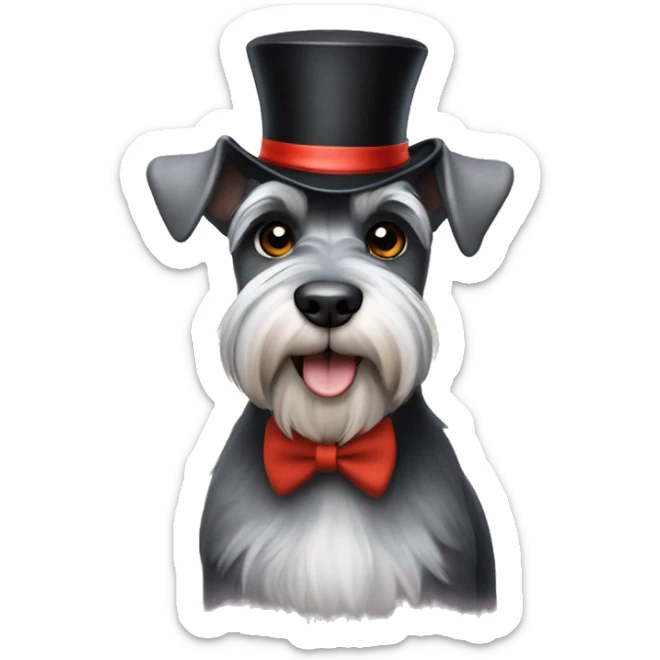 Schnauzer magician  sticker