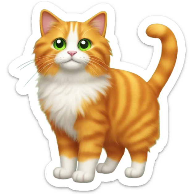 Orange cat sticker