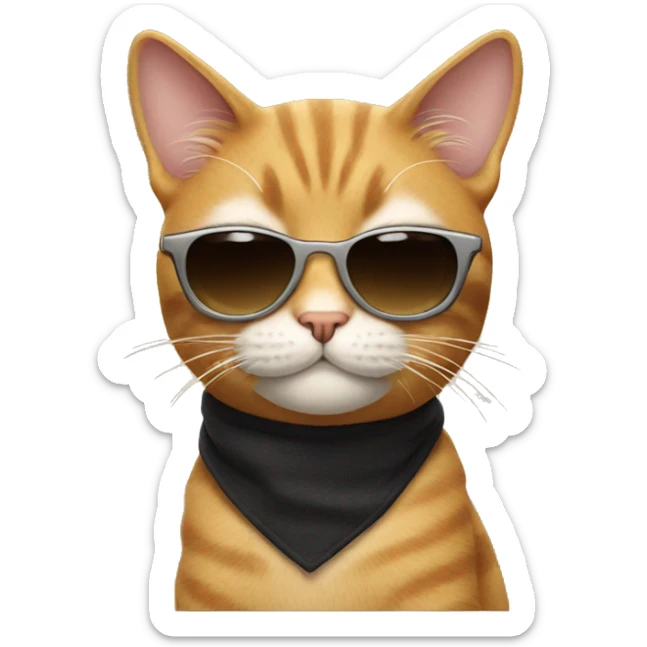 Cat with sunglasses sticker