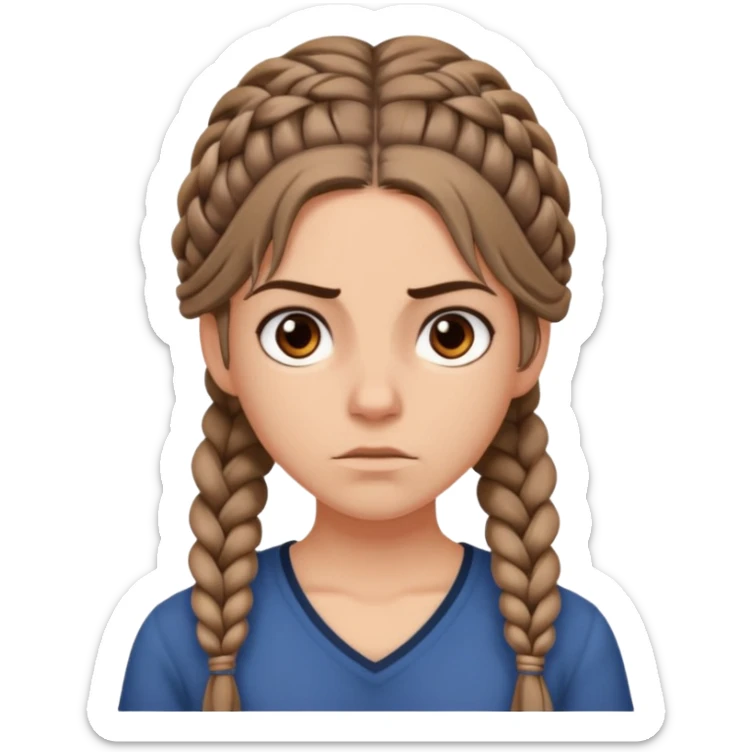 Black Annabeth Chase her head full of braids all over brow hair sticker