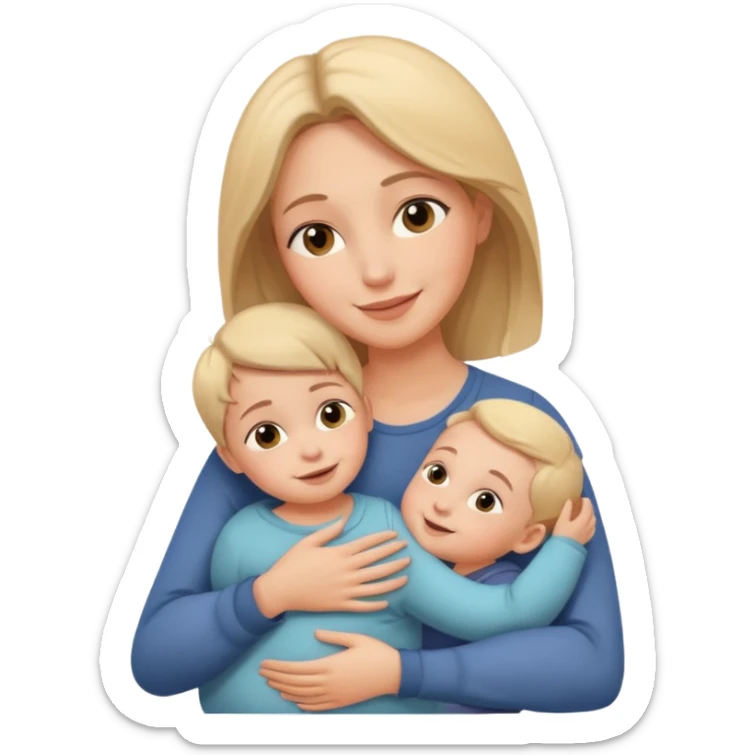 A loving mother holding her young child in her arms, warm natural light coming through a window, soft smile, emotional connection, candid moment, realistic photography, shallow depth of field, high resolution, warm tones
 sticker