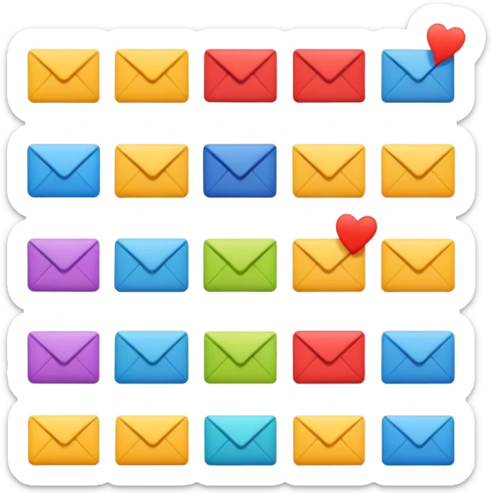 Mail emoji set sticker