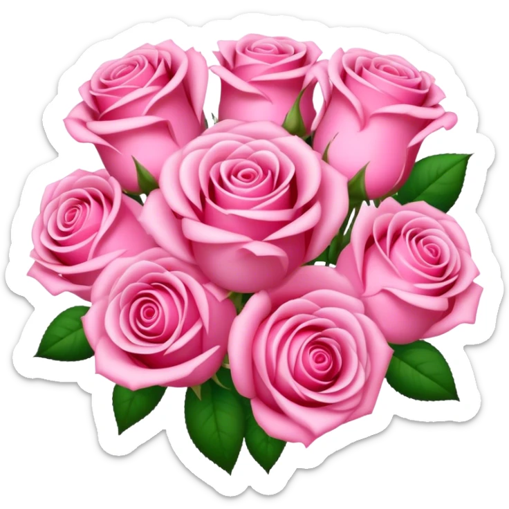 pink bouquet sticker