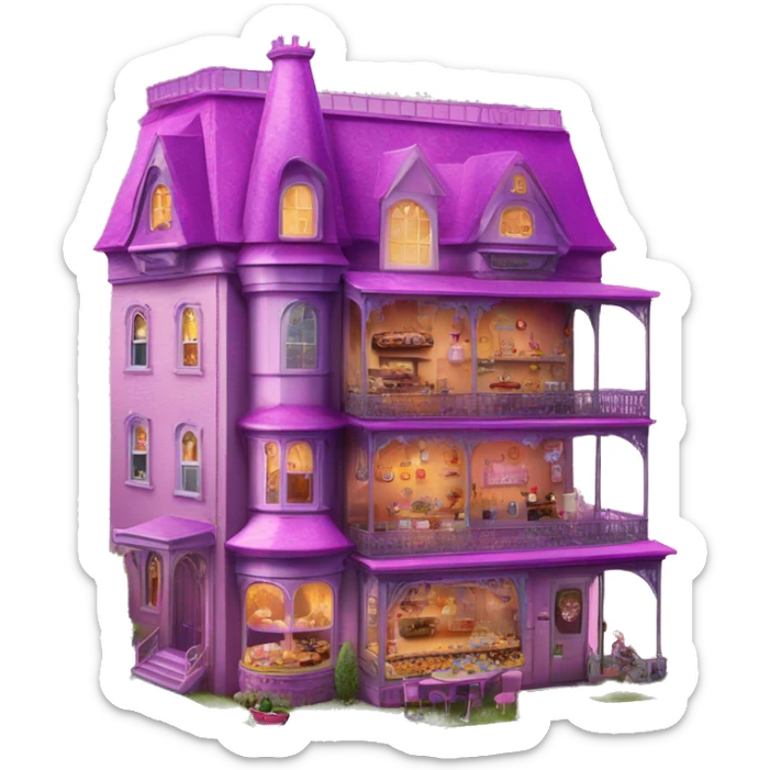 Barbie’s 5 story tall haunted dream house and food truck  sticker