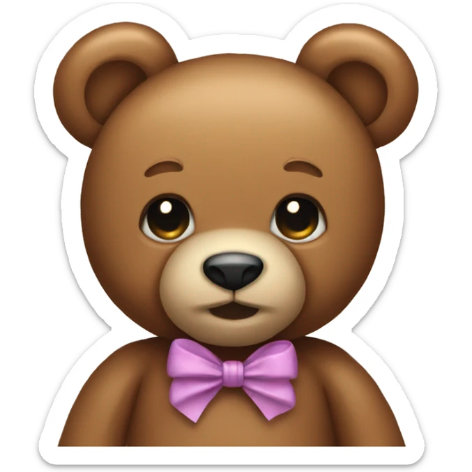 teddy bear with bow sticker