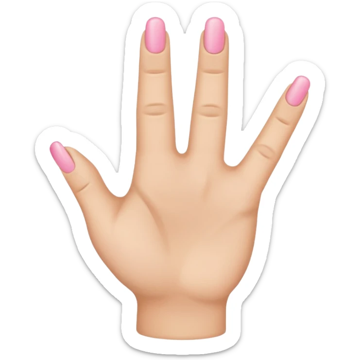 A hand emoji where your pinky finger my finger and your ring finger are sticking down but your other fingers are sticking up sticker