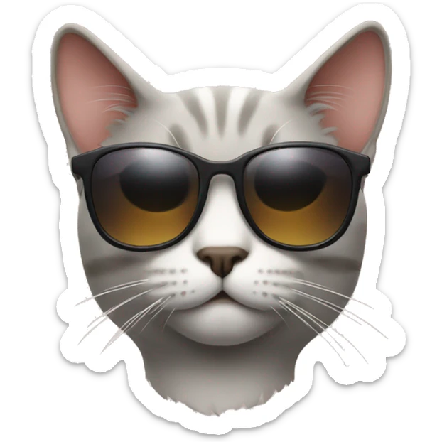 Cat with sunglasses sticker