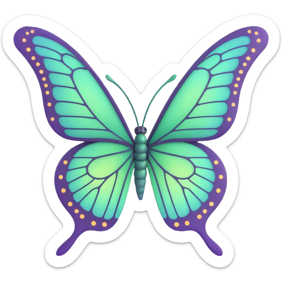 Enhance the butterfly's wings with more intricate, elegant details—add fine vein patterns, subtle layered textures, and delicate ornamental accents. Keep the vibrant #c0ff53 green, glowing highlights, magical particles, dreamy aura, and transparent background. 3D cartoon, digital fantasy art style. sticker