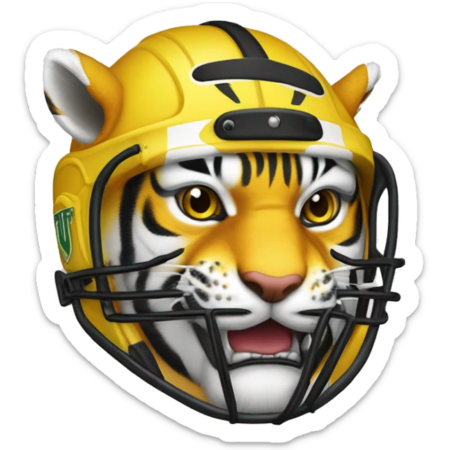 The tiger is wearing a cricket helmet, and below the tiger's head is the text "PANTHARA TIGERS" in bold yellow letters, outlined in black. The overall design has a sporty and dynamic feel, likely representing a cricket or sports team. sticker