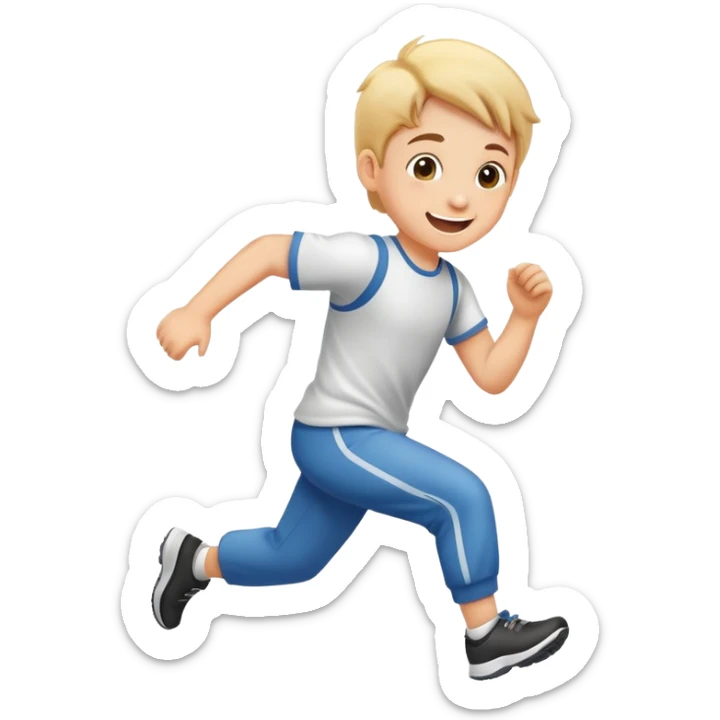 child running sticker