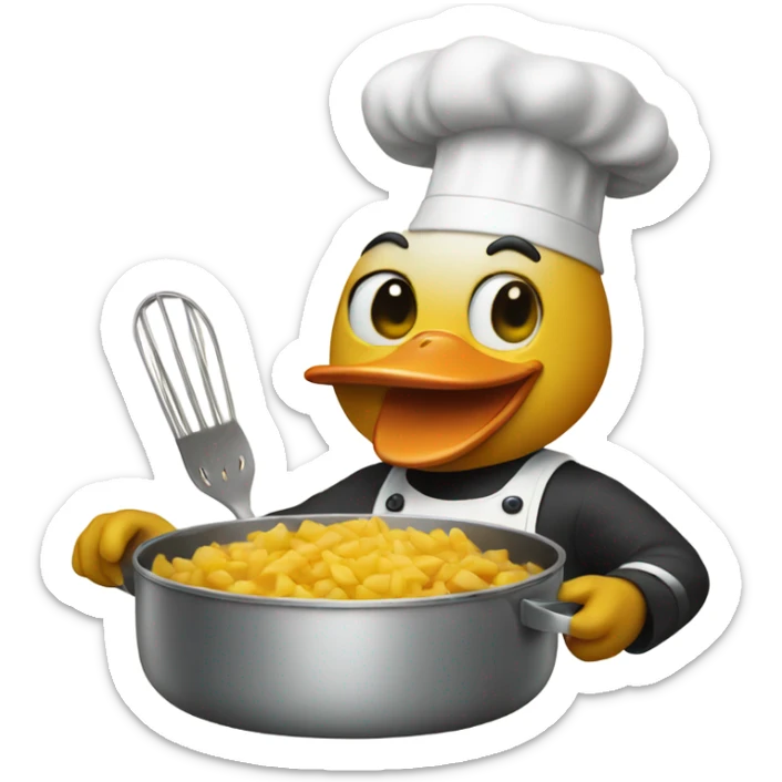 cooking duck sticker